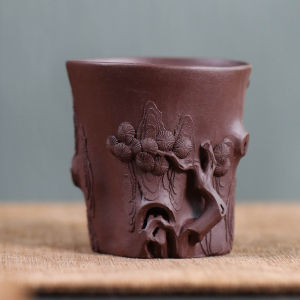 Purple sand supply spring cup handmade stump tea cup pine cup large capacity master cup creative tea set tea play