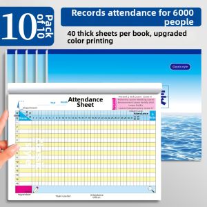 31-day Employee Attendance Record Book Thick Design