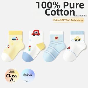 Breathable Pure Cotton Baby Socks Ankle Length