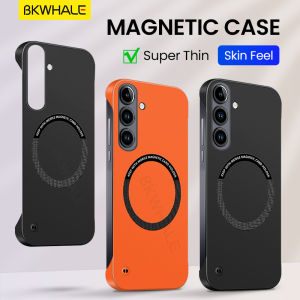 BKWHALE Magnetic Phone Case For Samsung Galaxy S25+ S25 S24 S23 S22 S21 Ultra S24 + S23 Plus S25Edge S25FE S24FE S23FE S21FE Super thin borderless Back Cover Shockproof Casing
