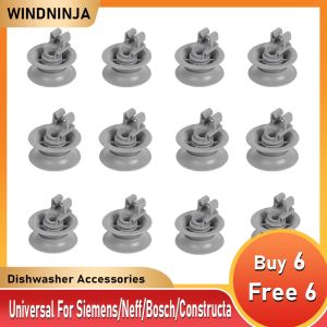 Universal Dishwasher Basket Wheel For Siemens/For Neff/For Bosch/For Constructa/For Indesit/For Junker Dishwasher 12PCS Kit Part