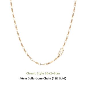 Shiny 360 Flashing K Gold Collar Necklace