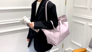 Tote bag #1818 Shoulder Bag Simple Casual Waterproof Model Lekuk Kapasitas Besar Anak Kuliah School Bag