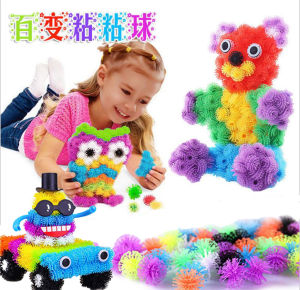 ลูกบอลติดกันที่ปรับแต่งได้สำหรับเด็ก ลูกบอลฟูฟู ลูกบอลทรงหยดน้ำสำหรับตกแต่งบ้าน ของเล่นเสริมสร้างความคิดเห็นต่อวัยรุ่น