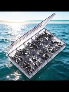 132Pcs a Box Triangle Head NED Hooks Fishing Jigging Head Hook Rigs Soft Worm Lure Bait 3.5g 5g 7g 10g per Box Package