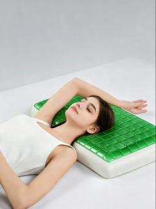 Anti Mite Antibacterial Deep Sleep Memory Foam Pillow with Green Rock Gel