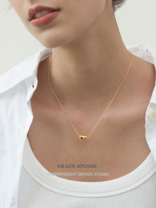 G/S Simple Chic Bean Necklace Casual Fashionable Versatile Metal Clavicle Chain New 2025 Hot Sale Alloy Pendant Womens Jewelry