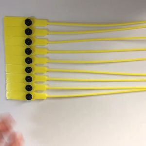 Plastic Security Seal Ties 100PCS Disposable Numbered Tamper Seal Tags With Metal Insert For Luggage
