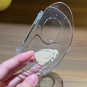 MONLEYTA | Foldable Acrylic Transparent Cloud Face Palette Multi-Function Coverable Manicure Makeup Tool Double Sided Foundation Sponge