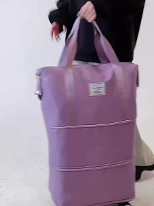 Portable Double-layer Large Capacity Travel Bag with Universal Wheels