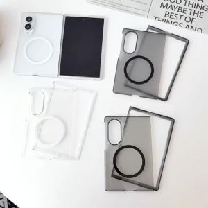 Ốp Lưng Sạc Không Dây Magsafe Trong Suốt Dành Cho Samsung Galaxy Z Fold 8/7/6/5 Bảo Vệ Toàn Diện Vỏ Điện Thoại Từ Tính