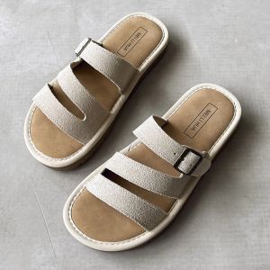 2024 Womens Summer New Fairy Style Casual Slippers Fashion Flat Sandals