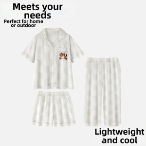 MiiOW | Cute Light Thin Ice Silk Pajamas Set