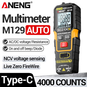 ANENG | ANENG Digital Multimeter Auto Range M129 NCV Voltage Sensing Rechargeable Professional Multimeters Electrician Repair Detector