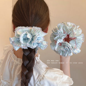 Thắt Lưng Tóc Nhiều Lớp Màu Xanh Hoa Viền Kẻ Caro Dễ Thương Cho Bé Gái Phụ Kiện Tóc Đuôi Ngựa Phụ Kiện Tóc Búi Tóc