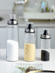 European Style Kitchen Spice Set Glass Seasoning Bottle Condiment Jar Storage Container for Salt And Spices Cooking Accessories