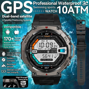 T-Rex 3 Original Military GPS Swim Smart Watch Men 10ATM IP69K Waterproof Bracelet 170 Sports Built-in GPS Smartwatch 2026 New
