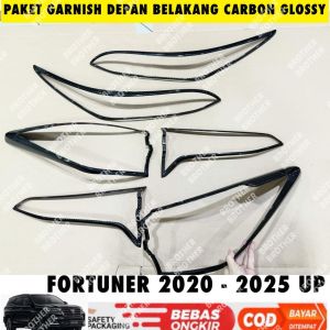 Paket Garnish Depan Belakang All New Fortuner 2020 2024 2025 Carbon Glossy