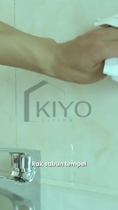 KIYO Tempat Sabun Batang 2 Tingkat Kotak Sabun Kamar Mandi 2 Susun Rak Kamar Mandi Tempat Sabun Tempel Dinding