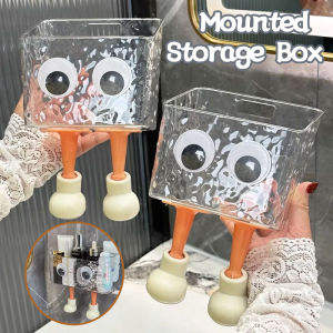 Bathroom Wall Mounted Storage Box Waste Facial Towel Storage Rack Punch-free Storage Drain Box