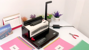 เครื่องเข้าเล่มสันเกลียว C9028A Coil Binding Machine with Electric Coil Inserter