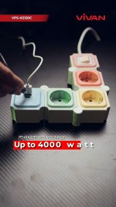 VIVAN Safety Socket VPS-H2130C Rainbow 3AC Charging Port 3M Free Deformation Garansi 36 Bulan
