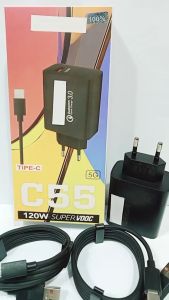 Charger Realme C55 5G 120W Super Vooc Full Black Quick Charge3.0 Support Fast Charging
