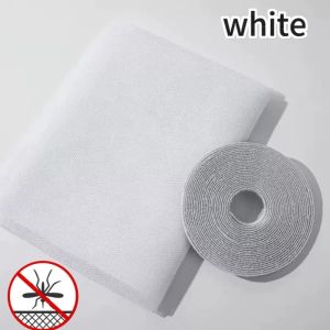 Summer Self-adhesive Thickened Mosquito Proof Window Screen Mesh Easy DIY with Velcro Polyester Household Indoor Protective Net