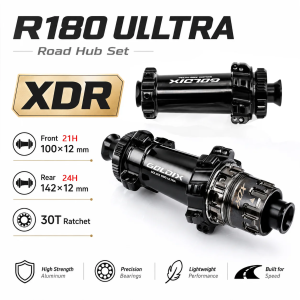 GOLDIX | GOLDIX R180ULTRA Road Bike Hub 218g Ultra Light TPI Sealed Bearings 21H/24H 30T Ratchet 10-12 Speed Bicycle Front Rea
