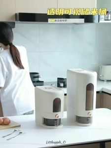 Alby Mart Dispenser Beras Estetik Slim Tempat Wadah Penyimpanan Beras Mewah 5 Kg & 10 Kg