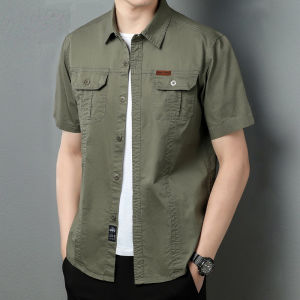 CHAFEI | Lightweight Turn-down Collar Loose Fit Business Casual Short Sleeve Shirt