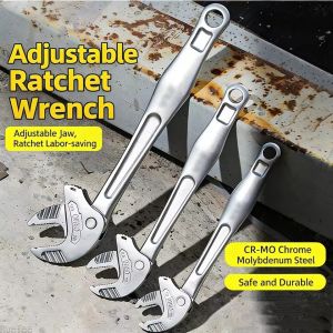 Multifunctional Heavy-Duty Crab Claw Wrench Adjustable Ratchet Wide Jaw Self-Locking Wrench for Home Automotive Pipe Manufacture