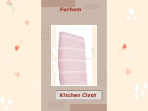 Forhom 65cm Kitchen Cloth Kain Lap Dapur Warna Pink Kain Lap Tangan Bahan Katun Serbet Kainlap