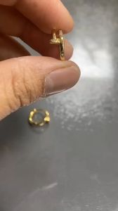 100% Original Saudi Gold 24k nasasangla pawnable earrings womens opal T letter circle zircon jewelry haute couture gifts for girlfriends hypoallergenic