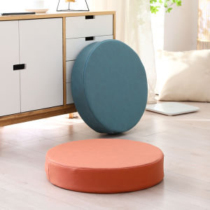 Faux Leather Futon Cushion Round Thickened Tatami Balcony Bay Window Hassock Pray Cushion Floor Meditation Cushion