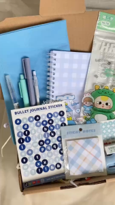 Hampers Gift Box Biru | Kado Cewek Hadiah Pacar hampers stationery kado ulangtahun kado wisuda Gift Box Kado Ulang Tahun Wisuda Anniversary Valentine Natal Hadiah Spesial untuk Pacar atau Bestie