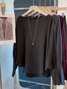 JIANDIYA | Boat Neck Loose Sweater 2026 Autumn Winter Knitwear