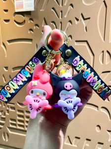Creative Cute Aircraft Sanrio Keychain Handbag Pendant Cartoon Car Key Chain Ornaments Exquisite Small Gift