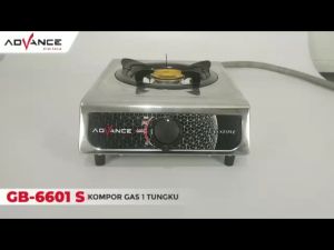 Kompor Gas 1 Tungku Advance GB-6601S Stainless Steel Anti Karat