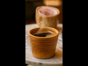Gelas mini kayu jati gelas espresso kayu jati foodgrade
