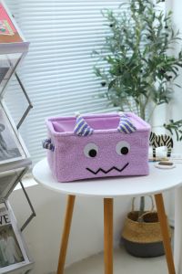 Large Childrens Home Storage Baskets Nursery Fabric Plush Toy Organizer Cute Non-Woven Fabric Kids Room Storage Solutions