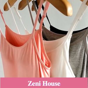 Váy ngủ hai dây có mút đệm ngựcđầm nữ mặc nhà chất Cotton co giãn mát mẻ