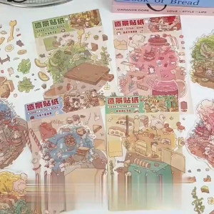 FR-M387 Sticker DIY 3D Scene Rumah Motif Lucu Mainan Anak Korean Dekorasi Ruangan / Mainan Kreatif