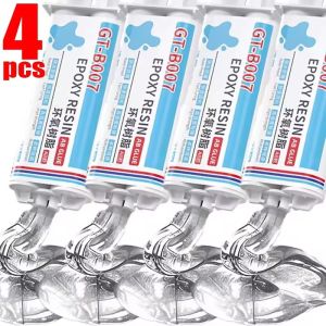 4PCS Transparent Waterproof And Quick Drying Epoxy Resin AB Casting Adhesive High Strength Sealing Gel For Repairing Metal Plastic Ceramic