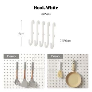 Multifunctional Plastic Wall Shelf Pegboard Dish Rack Kit Hole Board for Wall Home Decor Hanging Shelf Decoration