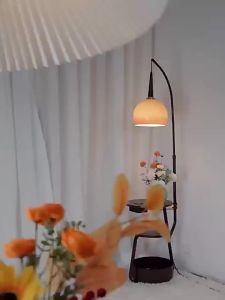 (Original) Floor Lamp Vintage Style Bedroom Bedside Table Integrated Pomelo Lamp Living Room Sofa Side Atmosphere Coffee Table Fishing Lamp