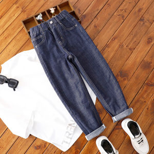 Boys Summer Thin Denim Jeans Medium Waist Long Pants Not Skinny Not Wide Comfortable Fit Childrens Clothing Kids Jeans