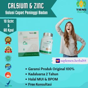 Tianshi Calsium Dan Zinc Capsules Peninggi Badan Dewasa Cepat Terlaris Terbaik Super Grow Up Obat Suplemen Susu