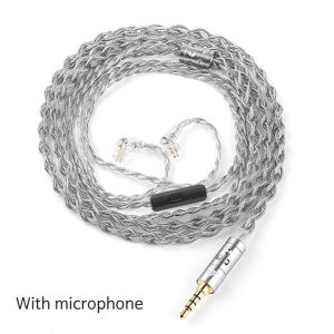 New QKZ T7 336 Core Silver-Plated Earphone Upgrade Cable 3.5MM Plug 2Pin Connector HiFi Stereo 4-Strand Upgrade Headset Wire