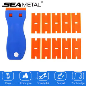 SEAMETAL Car Sticker Remover Multipurpose Plastic Small Paint Automotive Glue Removal Tool Household Glass Cleaning Scraper Set